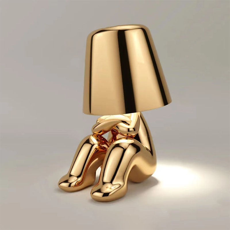 Decorative Figure Table Lamp – Touch-Dimmable Rechargeable LED Lamp
