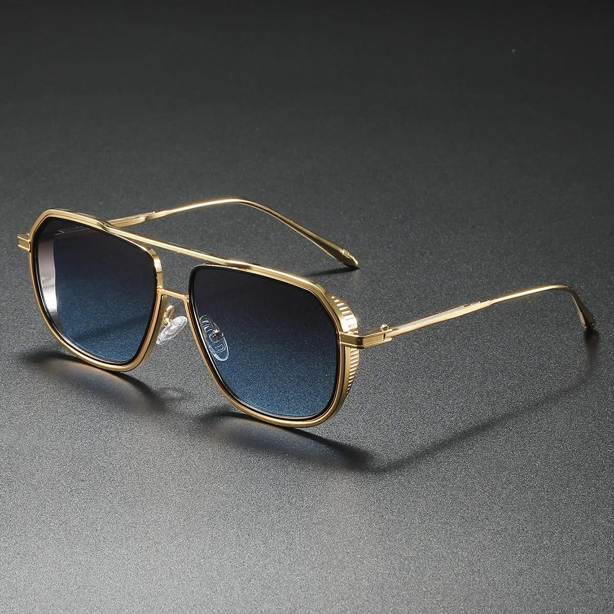 Aviator Sunglasses Polished Metal Frame UV Protection