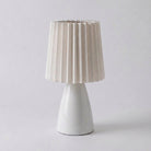 scandinavian ceramic pleated table lamp