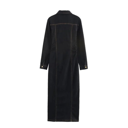 Ardella Denim Dress Dames | Tijdloze Spijkerjurk met Getailleerde Pasvorm