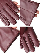 Women's Leather Gloves Warm Fleece Lined Winter Accessory