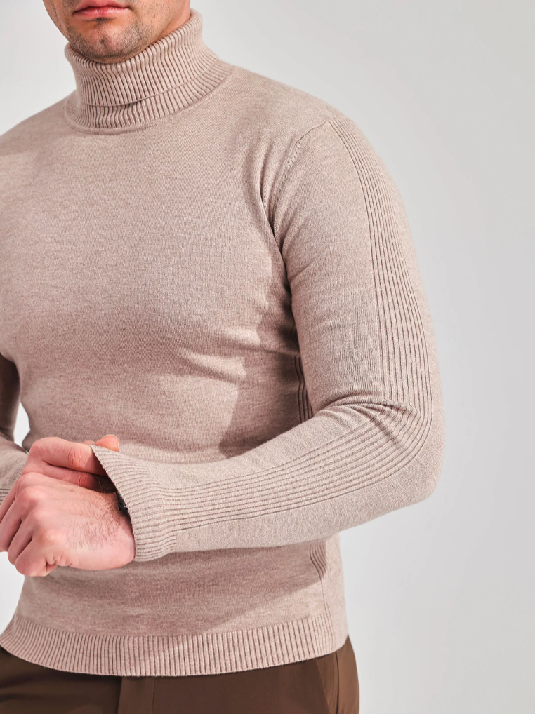 Men's Turtleneck Sweater – Fine Knit Pullover