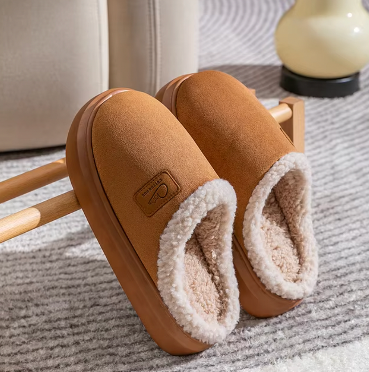 Dames Schapenvacht Pantoffels – Warm, Comfortabel voor Thuis