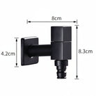 Wall-Mounted Faucet in Matte Black Solid Brass for Kitchen, Bath and Garden