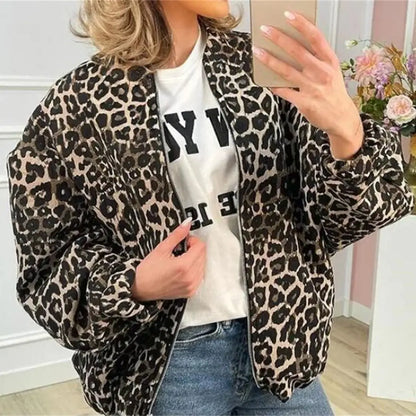 Zella | Bomber Jas Met Luipaard Print