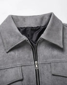 Men's Field Jacket in Vegan Suede with Functional Pockets
