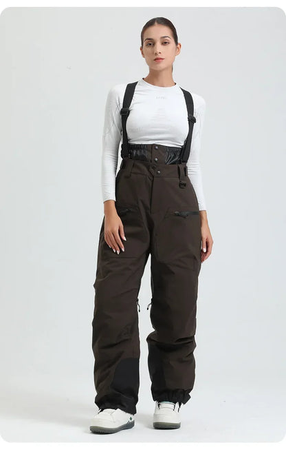 Dames Waterdichte en Winddichte Snowpants – Thermisch, Zwart, Ideaal voor Skiën en Snowboarden in de Winter