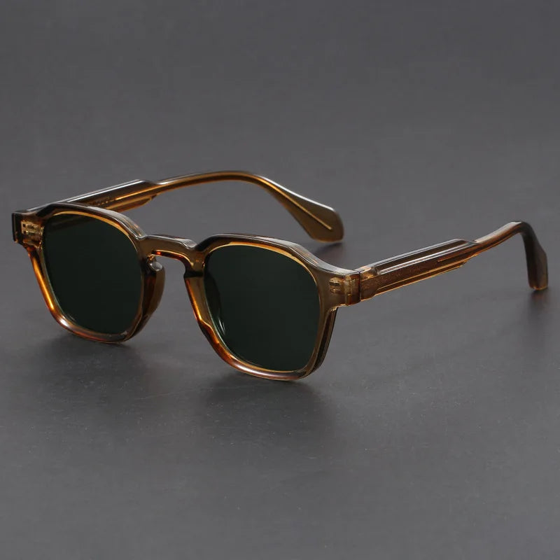 Square Frame Retro Sunglasses - UV Protective Polycarbonate Lenses