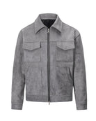 Men's Field Jacket in Vegan Suede with Functional Pockets
