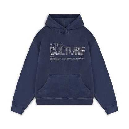 Dante Hoodie Uniseks | "For The Culture" Hoodie met Rhinestone Details