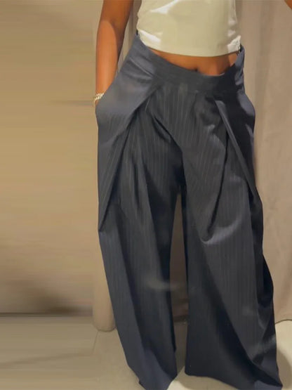 Bella Dames Gestreepte Broek – Baggy Pasvorm