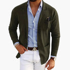 Men's Tailored Blazer with Notch Lapel - Business Casual Jacket