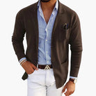 Men's Tailored Blazer with Notch Lapel - Business Casual Jacket