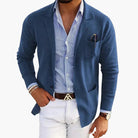 Men's Tailored Blazer with Notch Lapel - Business Casual Jacket
