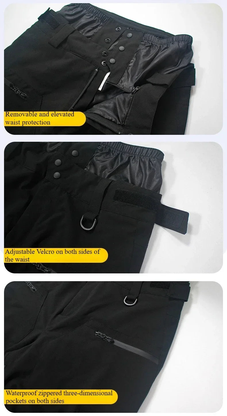 Dames Waterdichte en Winddichte Snowpants – Thermisch, Zwart, Ideaal voor Skiën en Snowboarden in de Winter