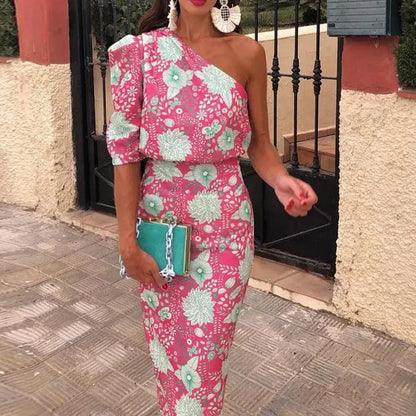 Simone | Dames Maxi Jurk met Prachtige Print – Elegante Flatterende Pasvorm