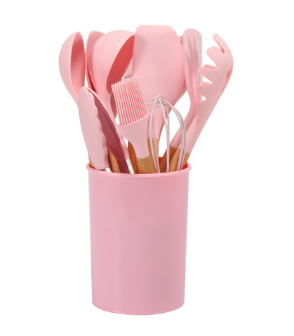 Silicone Cooking Utensils Set - 12pc Heat Resistant Kitchen Tools 10