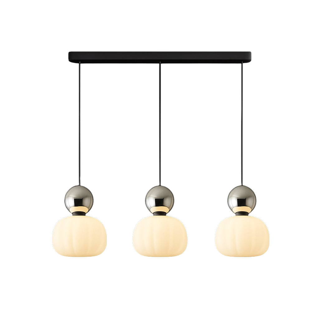 Art Deco Pendant Light - Acrylic Globe Shade Ceiling Lamp