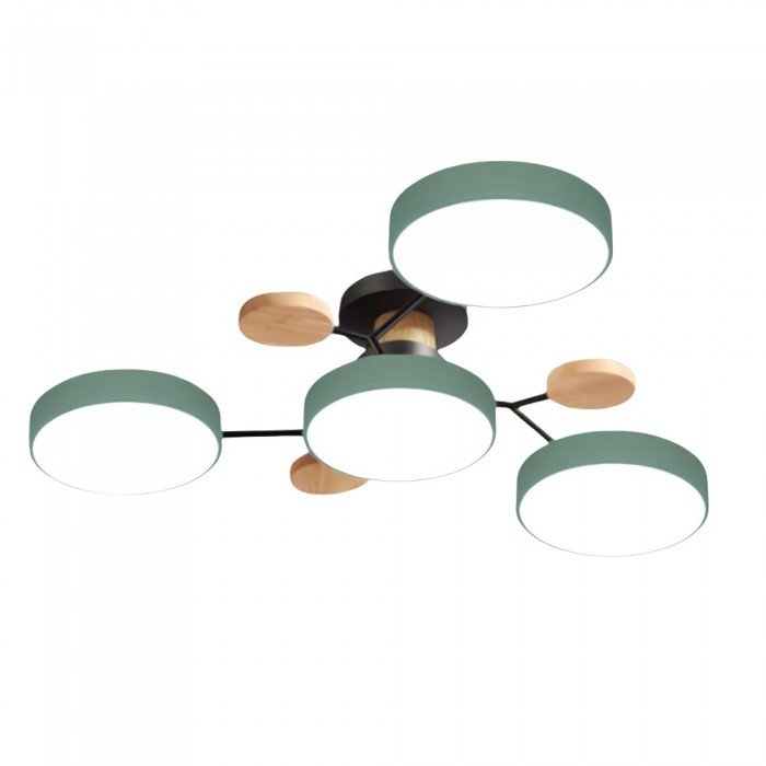 Scandinavian LED Ceiling Light with Branched Arms, 4 to 7 Lights