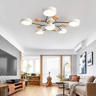 Scandinavian LED Ceiling Light with Branched Arms, 4 to 7 Lights