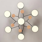 Scandinavian LED Ceiling Light with Branched Arms, 4 to 7 Lights