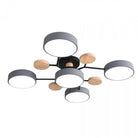 Scandinavian LED Ceiling Light with Branched Arms, 4 to 7 Lights
