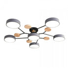 Scandinavian LED Ceiling Light with Branched Arms, 4 to 7 Lights