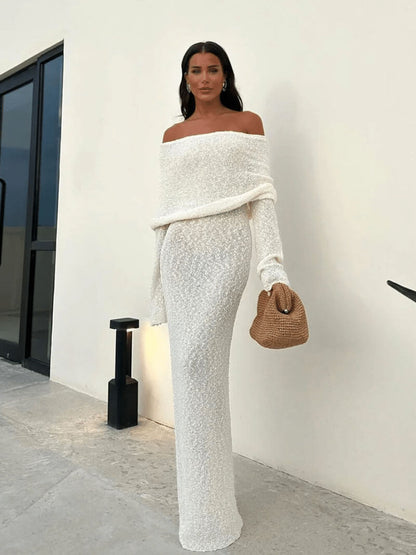 MARISOL | Off Shoulder Maxi-Jurk