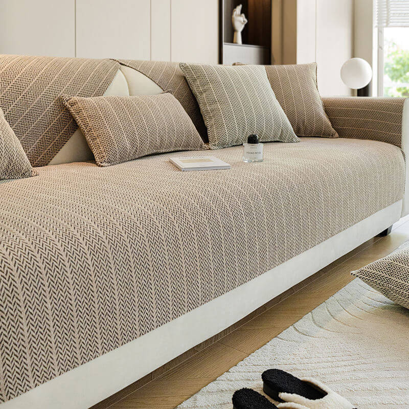 Chenille Sofa Cover - Anti-Scratch Pet-Friendly Couch Protector