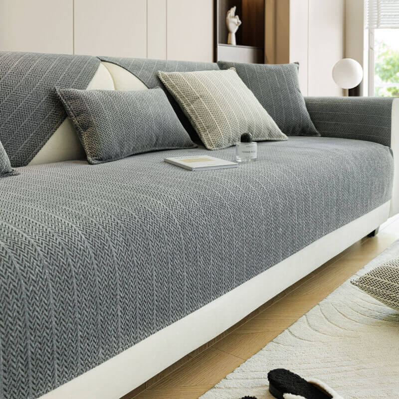 Chenille Sofa Cover - Anti-Scratch Pet-Friendly Couch Protector