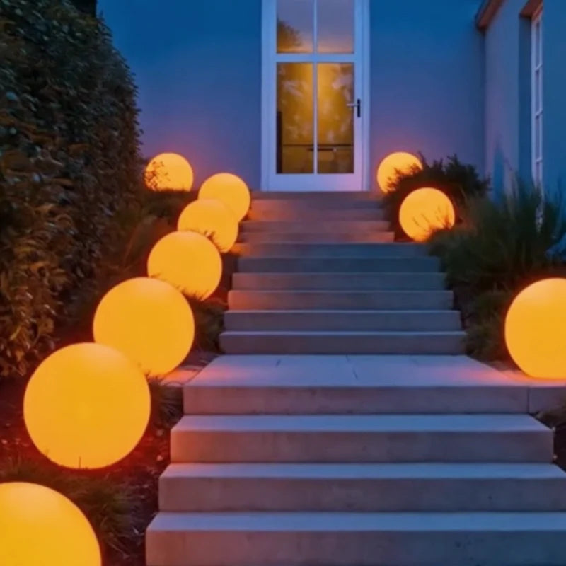 Spherical Outdoor Garden Light with Remote Control - 16 Colours, Weather-Resistant