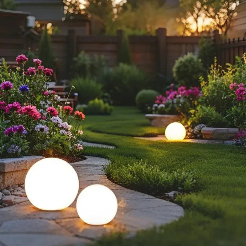 Spherical Outdoor Garden Light with Remote Control - 16 Colours, Weather-Resistant