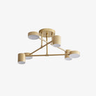 Ceiling Light with Crossed Arms and Cylindrical Heads, Sputnik Style
