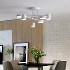 Ceiling Light with Crossed Arms and Cylindrical Heads, Sputnik Style