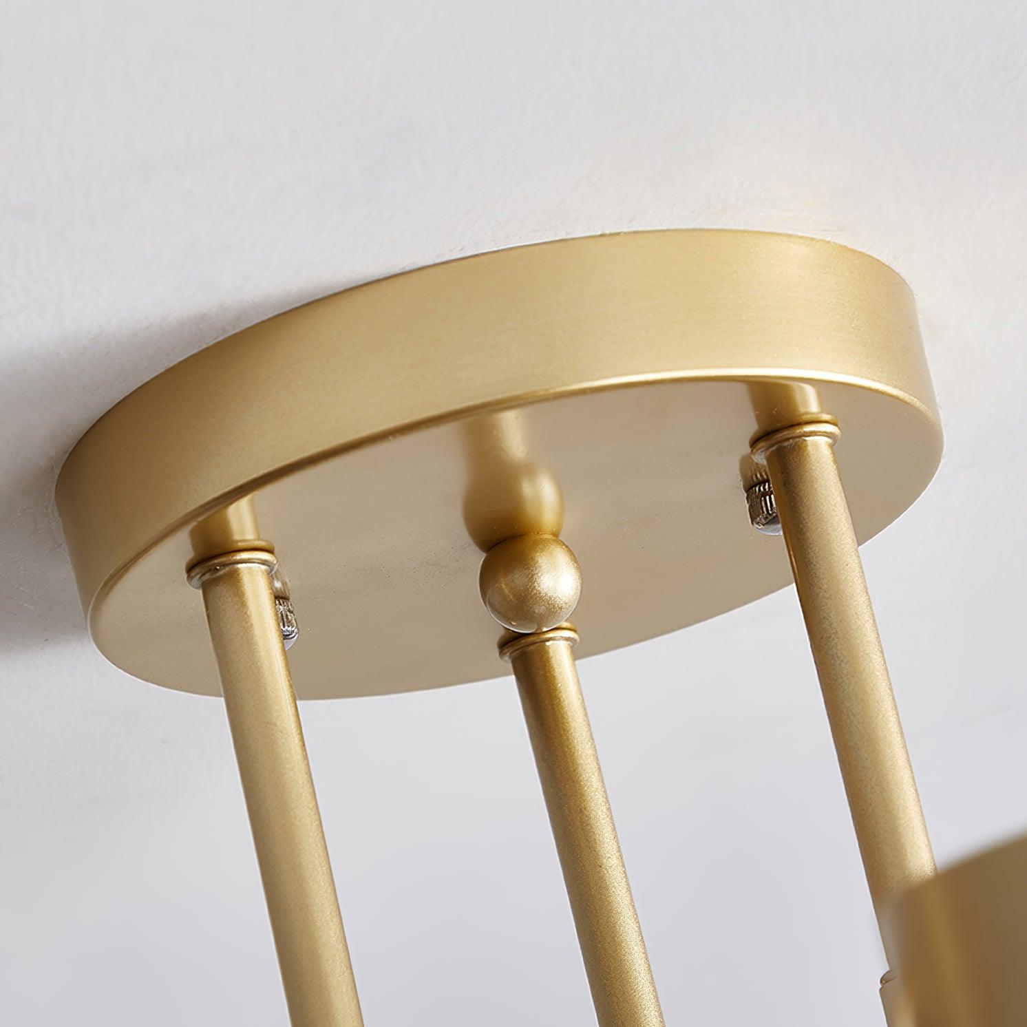 Ceiling Light with Crossed Arms and Cylindrical Heads, Sputnik Style