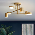 Ceiling Light with Crossed Arms and Cylindrical Heads, Sputnik Style