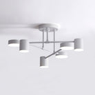 Ceiling Light with Crossed Arms and Cylindrical Heads, Sputnik Style