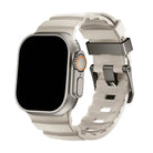 Silicone Sport Watch Strap with Titanium Buckle - Apple Watch Compatible