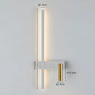 Wall Lights for Living Room with Vertical LED Bar and Adjustable Spotlight