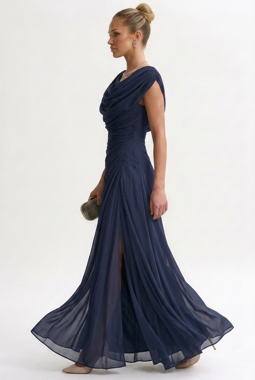 Women's Maxi Dress Sleeveless Round Neck Polyester