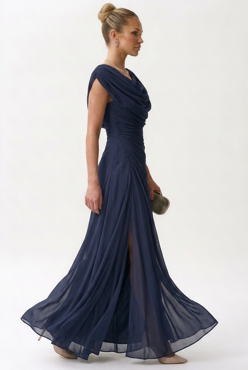 Women's Maxi Dress Sleeveless Round Neck Polyester