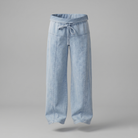 Women's Maternity Jeans Wide Leg with Adjustable Waistband