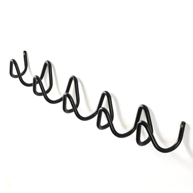 Wall Coat Rack with Wavy Iron Hooks for Entryway, Bedroom or Bathroom