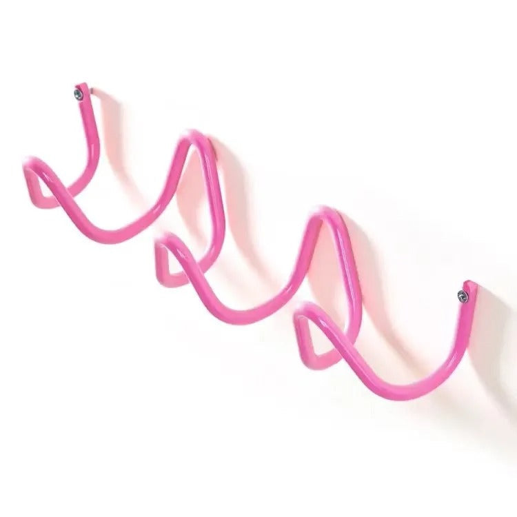 Wall Coat Rack with Wavy Iron Hooks for Entryway, Bedroom or Bathroom