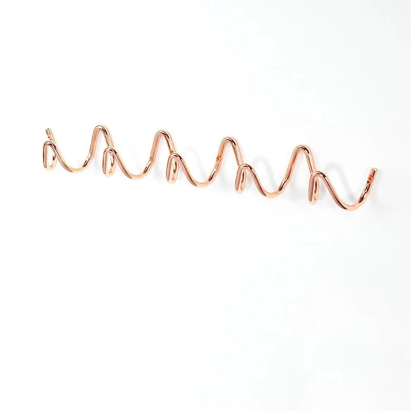 Wrought Iron Wall Coat Hooks – Wave Design Rack for Hallway and Bathroom