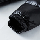 Men's Quilted Jacket with Hood - Glossy Finish