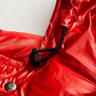 Men's Quilted Jacket with Hood - Glossy Finish