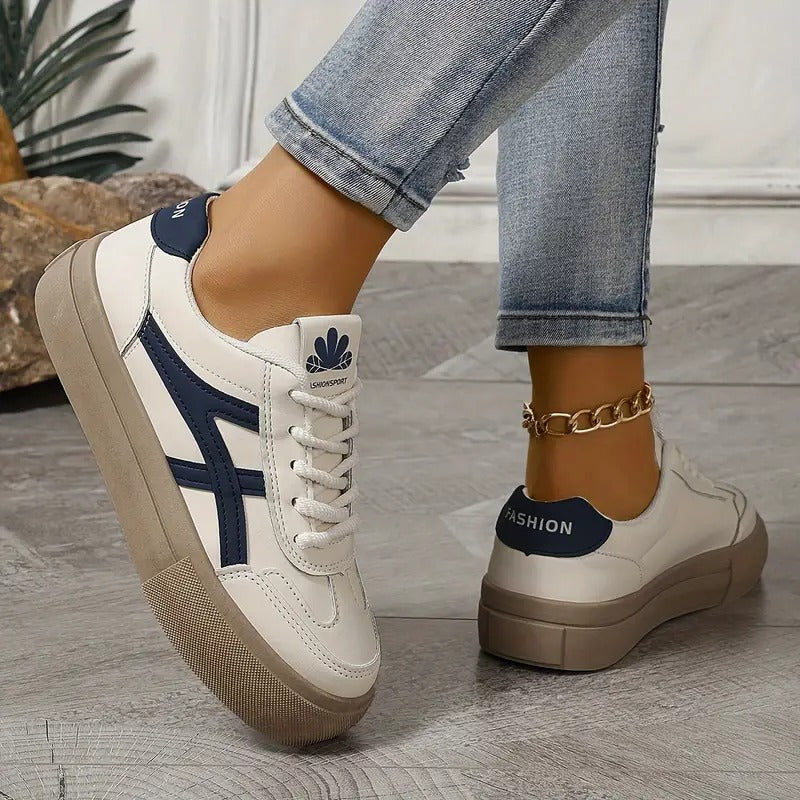 Women's Retro Sneakers with Comfort Sole - Casual Everyday Shoes