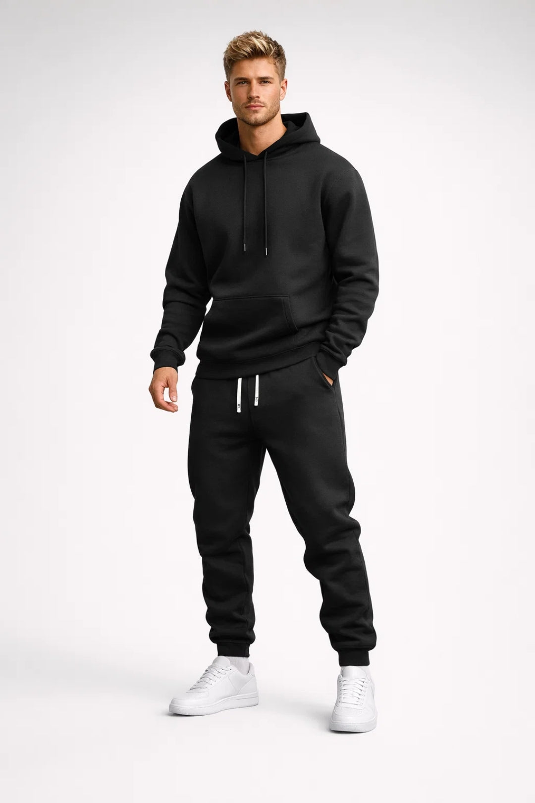 Men's Hooded Tracksuit Set - Relaxed Fit Loungewear