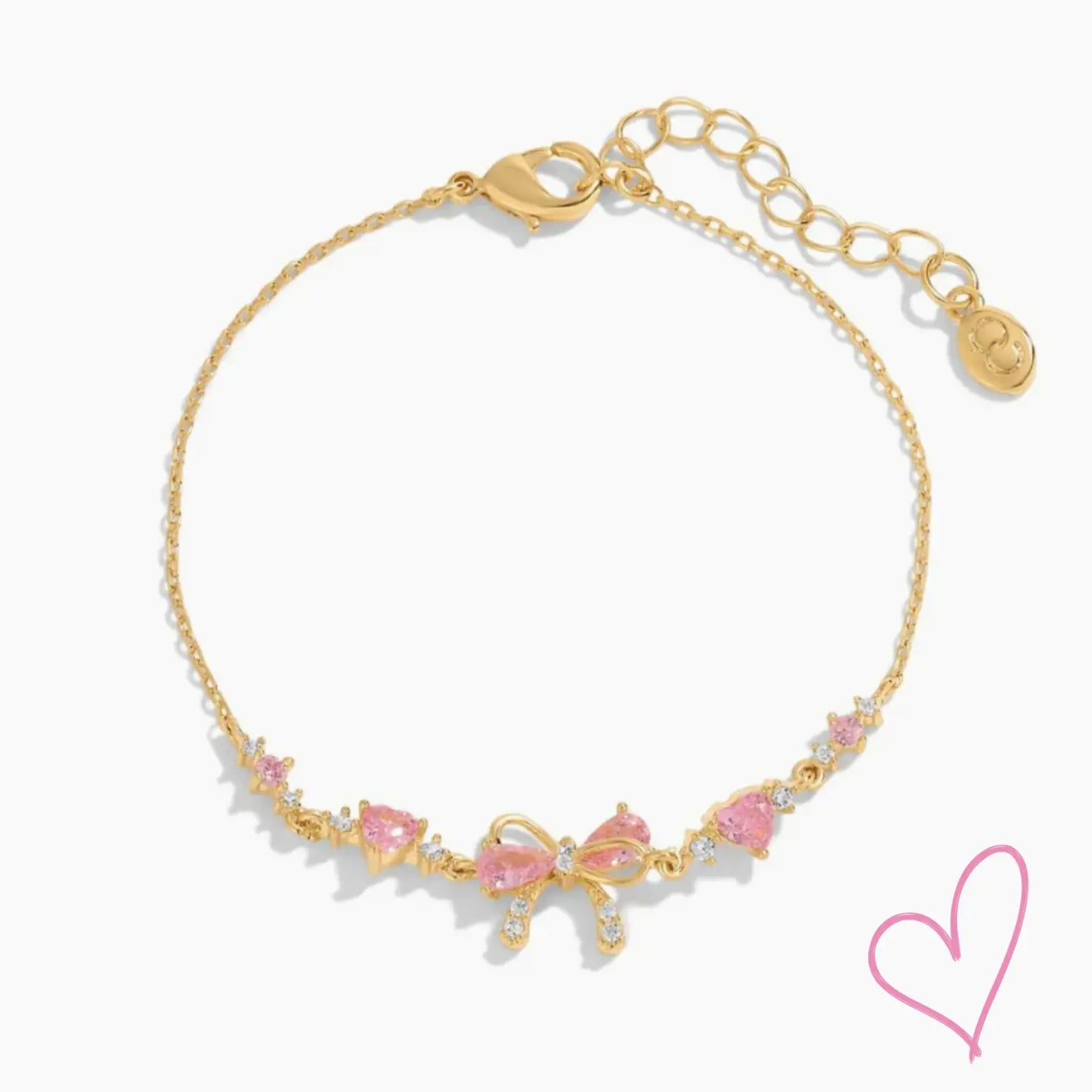 Dames armband met strikdesign en verstelbare pasvorm